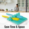 thumbnail image 4 of Zulay Silicone Utensil Rest with Drip Pad for Multiple Utensils BPA-Free Stove Top - Aqua Sky, 4 of 8