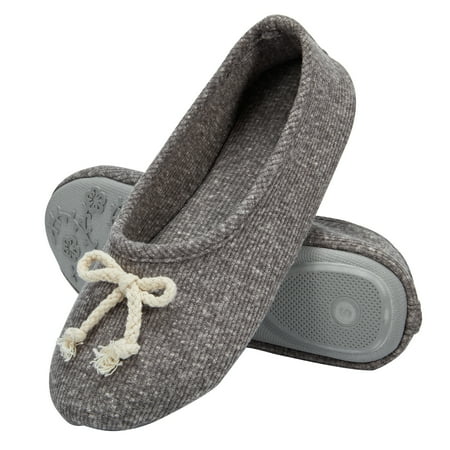 

Women s Satin Ballerina Yoga Slipper with Bow Deep Gray 6.5-7