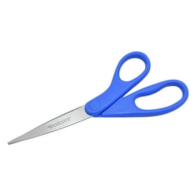 Westcott All Purpose Scissors, 8", Stainless Steel, Straight, for Craft, Blue, 1-Count