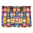 thumbnail image 7 of Yayeee Kitchen Curtains Tier Pair Light Filtering 27"x36" Rod Pocket Short Cafe Window Panel, Blue Jam, 7 of 7
