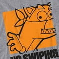 thumbnail image 2 of Popfunk Dora The Explorer No Swiping Under Any Circumstances Women's Loose T-Shirt, Athletic Heather, Medium, 2 of 5