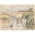 thumbnail image 2 of Fritz Syberg 18x14 Gold Ornate Wood Frame and Double Matted Museum Art Print Titled - There Were Swans (1927 - 1928), 2 of 4