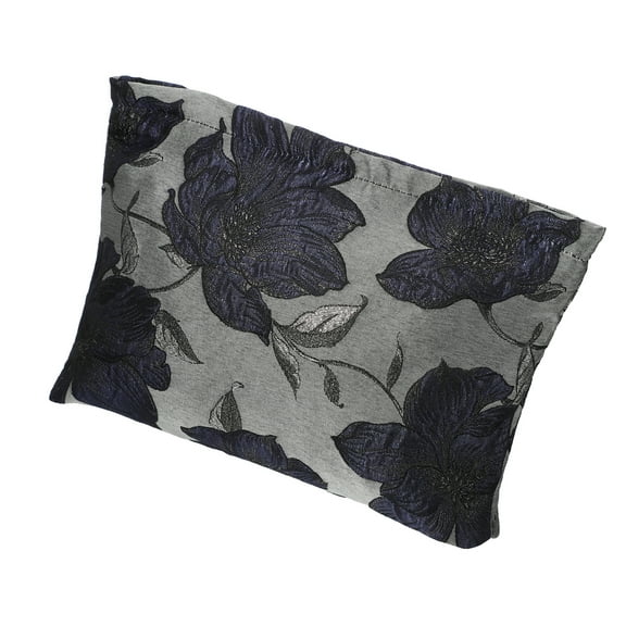 Vocoste Flower Pattern Cosmetic Bag Zipper Floral Makeup Bag Make Up Bag Deep Blue 8.86"x6.3"