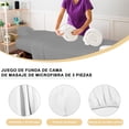 thumbnail image 3 of Juego de Sábanas de Masaje de Microfibra Antiarrugas para Salón Spa Blanca, 3 of 6