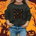thumbnail image 2 of LIIPEE Girls Hoodies Halloween Warm Cartoon Pumpkin Graphic Printed Long Sleeve Round Neck Pullover Tops Toddler Comfort Holiday School Party Sweatshirts,Black,2-3 Years, 2 of 4
