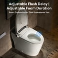thumbnail image 5 of Smart Toilet with Bidet, Foam Shield, 4-Season Temperature, ADA Height, 1.0 Gallons Auto Flush, Heated Seat, Warm Water & Air Drying, Remote Control, Auto Deodorization, Blackout Flush, Night Light, 5 of 15