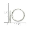 thumbnail image 3 of FB Jewels Sterling Silver 1.3mm Hoop Earrings, 3 of 3