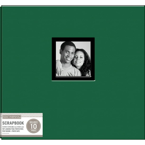 K&Company Tissu Post-Fenêtre Album 12"X12"-Chasseur Vert