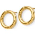 thumbnail image 2 of 14K Polished Circle Post Earrings (15x15), 2 of 5