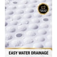 thumbnail image 5 of HITSLAM Bath Mat for Tub Non Slip,Oval Bath Mats with Suction Cups and Drain Holes, Machine Washable Shower Mat for Bathroom,27"x15" White, 5 of 8