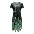 thumbnail image 4 of Ketyyh-chn99 Robes de Fête pour Femmes Grande Taille Robe Évasée à Fleurs Combinaisons Manches à Volants Shorts Robe Mini GN2,m, 4 of 5