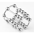 thumbnail image 2 of Stainless Steel Cock Ring with Beads, Metal Penis Ring with Sliding Beads Sex Toy for Men, M, 2 of 4