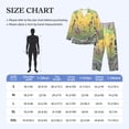 thumbnail image 4 of Susaid Flower Butterfly Skull Couple Print Men's Long Sleeve Pajama Set, Two-Piece Button-Down Loungewear PJs Set, Comfortable Sleepwear for Relaxation-Large, 4 of 7
