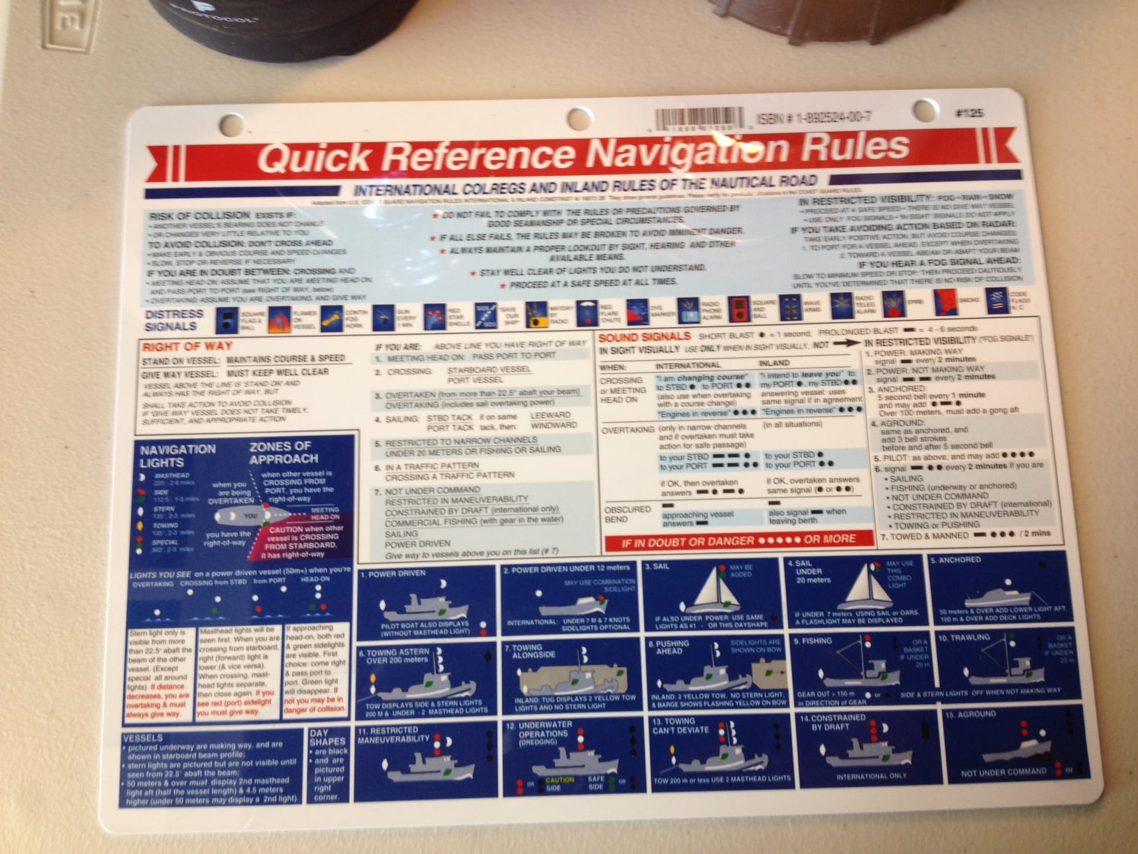 Davis 127 Boat Marine International Navigation Rules Quick Reference Card Davis 127 Boat Marine International Navigation Rules Quick Reference Card