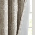 thumbnail image 7 of Knitted Jacquard Paisley Total Blackout Grommet Top Curtain Panel(Only 1 Pc Panel, 7 of 7