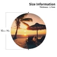 thumbnail image 3 of Pofeuu Hawaiian Sunset Beach Print Leather Coasters Set of 6, Round Cups Mugs Mat Pad for Home Kitchen Heat Resistant Drink Coasters,Round Shape, 3 of 7