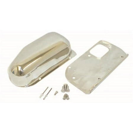 Rugged Ridge by RealTruck Windshield Wiper Motor Cover for Jeep CJ | Stainless Steel | 11122.02 | Compatible with 1976-1986 CJ-5/CJ-7/CJ-8 Scrambler