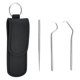 thumbnail image 2 of Juego de bolsa de palillos de dientes portátil, acero inoxidable, con soporte Juego de 4 Yuyangstore Palillos de dientes portátiles, 2 of 8