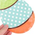 thumbnail image 2 of 18pcs Disposable Plates Orange Paper Easter Egg Shape Plates for Holiday Catering Events, 2 of 6