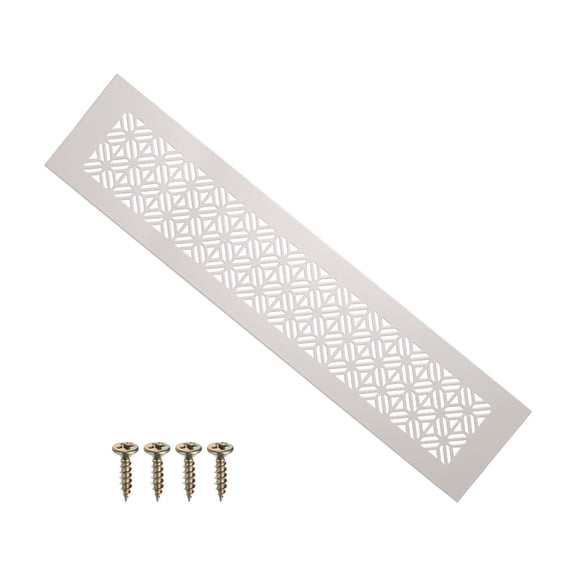 14 x 3 Inch Door Air Vent Cover, Heavy Duty Aluminum Grille Ventilation Cover Louvered with Mounting Screws for Cabinet Wardrobe Door, Cashmere Gray
