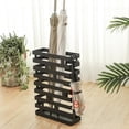 thumbnail image 6 of Umbrella Stands for Entryway Large Metal Umbrella Holder 3.94 x 11.81 x 16.93 Inches with Removable Water Tray and Hooks Decor Freestanding Rectangular Hollow Rack for Home Office (Black), 6 of 12
