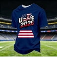 thumbnail image 5 of Soccer Cup 2026 Graphic Tee for Men, Crew Neck Short Sleeve National Team Jersey Shirt - Lightweight Summer Fan Top with Country Flag Print for Match Day & Casual Wear Dark Blue XXXXL, 5 of 6