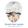 thumbnail image 4 of Shower Caps,Pug and Donut Waterproof Shower Cap for Women 4 Pieces,Double Reusable Hair Cover for Shower PEVA Elastic Stretch Hem, 4 of 7