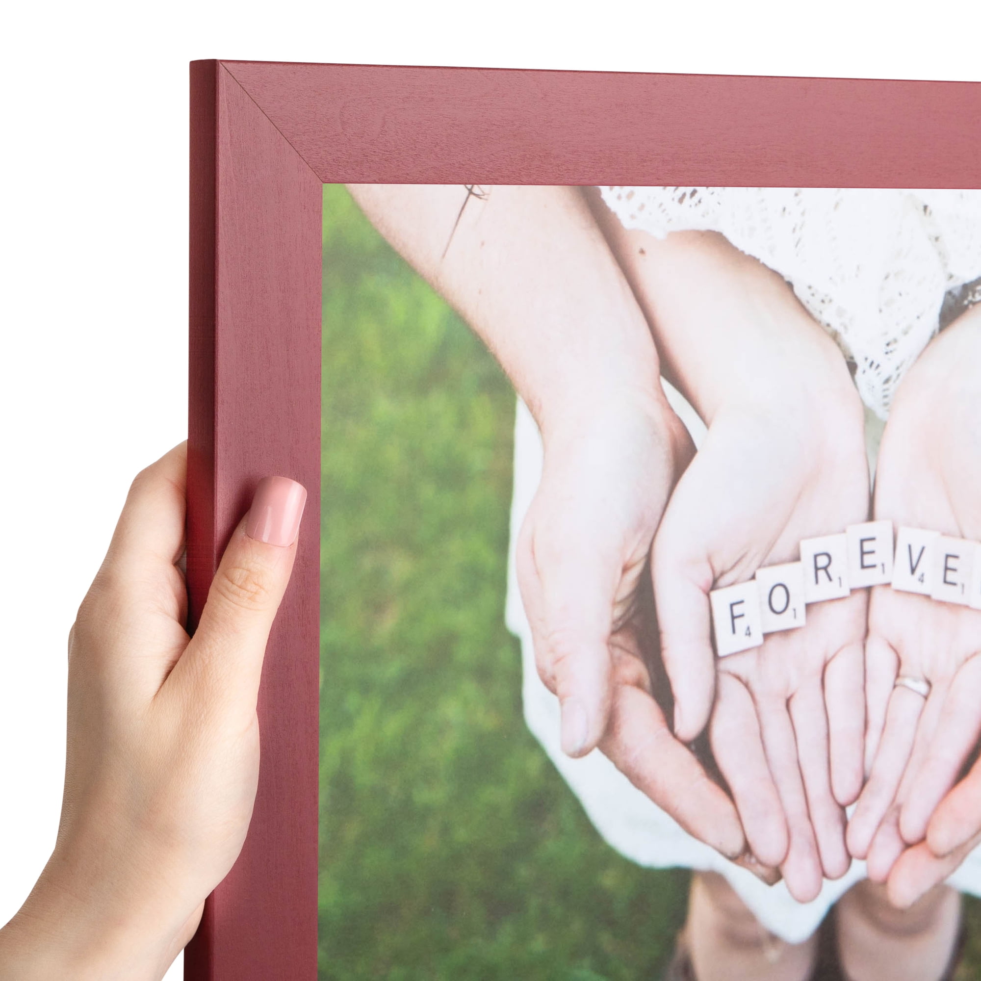ArtToFrames 18" x 24" Red Picture Frame, 18x24 inch Red MDF Poster Frame (WOM-4119), 4 Pack