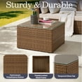 thumbnail image 3 of Alaterre Furniture Montara 3Pc Wicker Patio Furniture Set with Loveseat and Table (Tan), 3 of 9