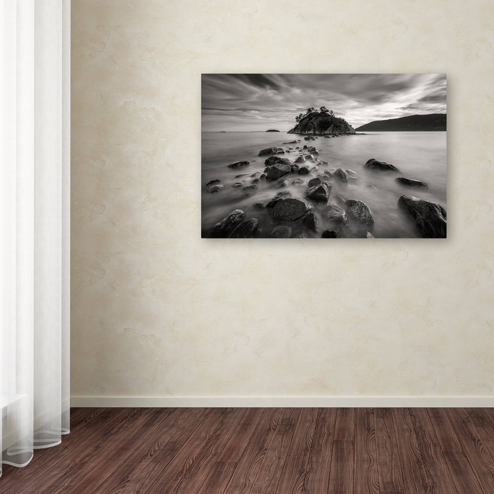 Trademark Fine Art 'Whytecliff Park BW' Canvas Art by Pierre Leclerc
