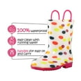 thumbnail image 5 of Bocca Kids Colorful Dot Rain Boots for Toddler Girls Sizes 4, 5 of 6