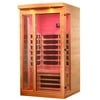 ALEKO IF1HEM Indoor One-Person Canadian Hemlock Infrared Sauna, Multi-Colored Light Spectrum