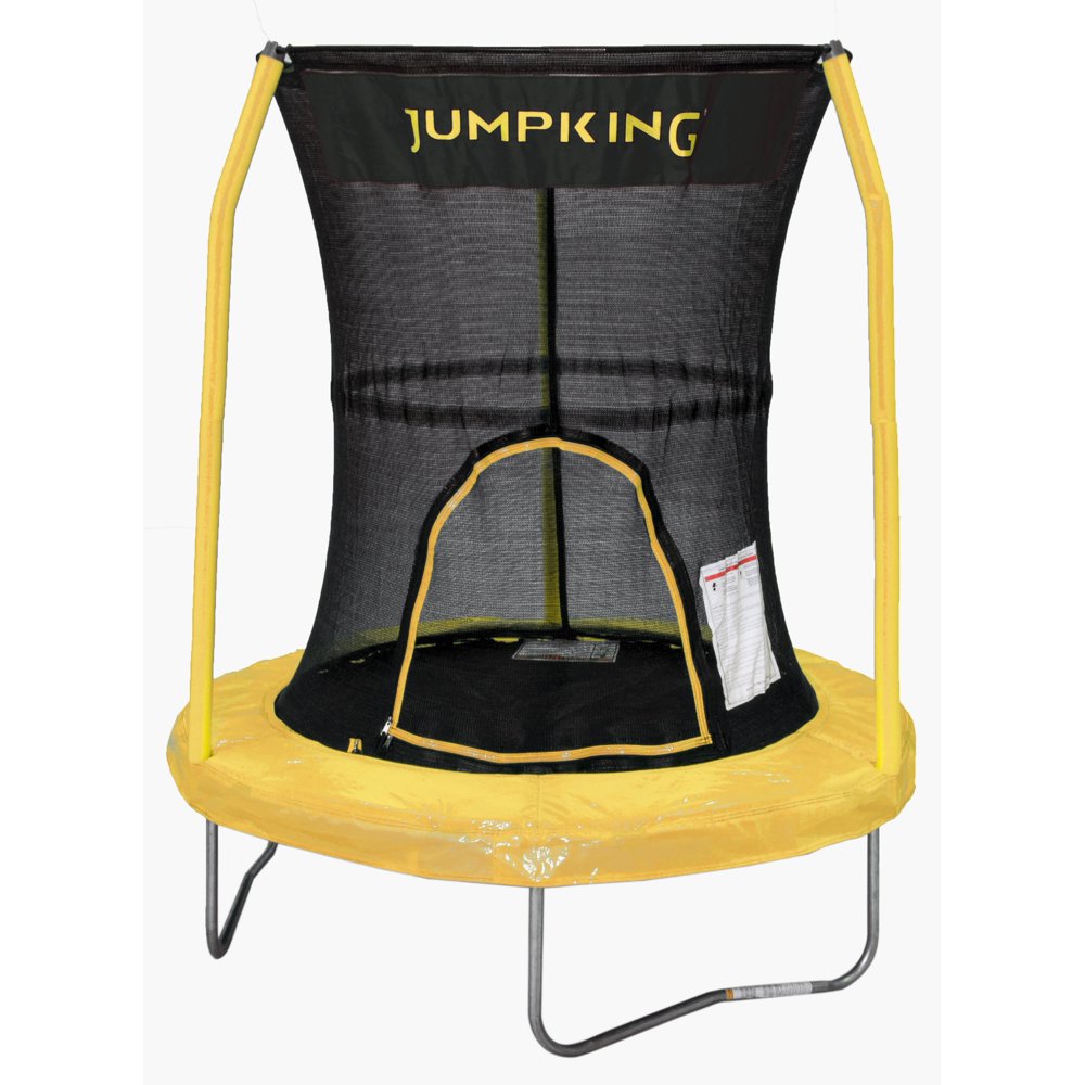 JumpKing 55Inch Trampoline, with Safety Enclosure, Yellow