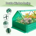 thumbnail image 3 of 3-In-1 Galvanized Raised Garden Bed With Cover Metal Planter Box Kit, 2 Zippers Windows, Open-Ended Base, 6x3x1′ Greenhouse with Double-Sided Galvanized Metal for Protecting Plant Growth, 3 of 8