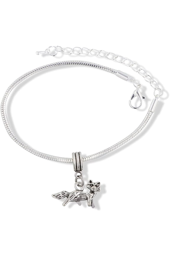 Fox Bracelet | 3D Stainless Steel Snake Chain Charm Bracelet