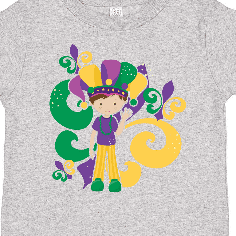 Inktastic Mardi Gras New Orleans Louisiana Jester Hat Gift Toddler Boy or Toddler Girl T-Shirt, Toddler Boy's, Size: 5/6T, Gray