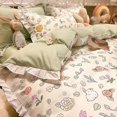 thumbnail image 1 of Sanrio Cartoon Hello Kitty Pure Cotton Four-piece Set Cute Princess Style Bed Sheet Quilt Cover Pillowcase Three-piece Gift Set RJ, 1 of 7
