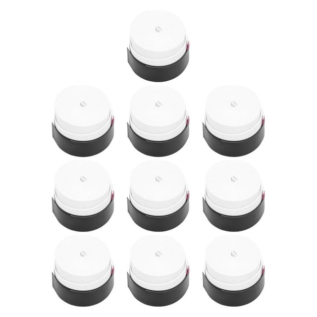 DYNWAVECA 10 Pieces Tennis Racket Grip Tape Badminton Grip Tape Badminton Racket Grip Tape Absorbent Racquet Handle Grip for Pickleball White