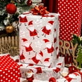 thumbnail image 6 of Reversible Christmas Wrapping Paper Roll - 17 Inch X 33 Feet - Grey Christmas Wrapping Paper,Santa Claus Wrapping Paper,Red Polk Dots for Winter Gift Wrap,New Year, Party and Holiday, 6 of 14