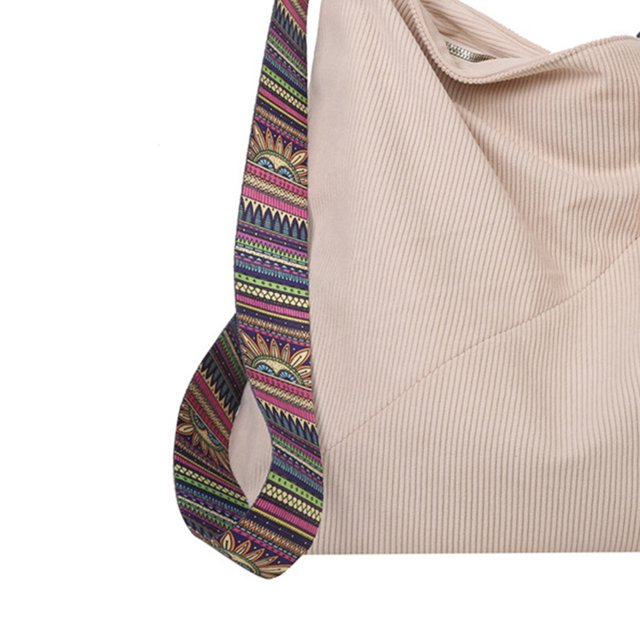 Bolsa de embrague informal de pana con correa ancha retro para viajes de ocio Tmvgtek Para Estrenar