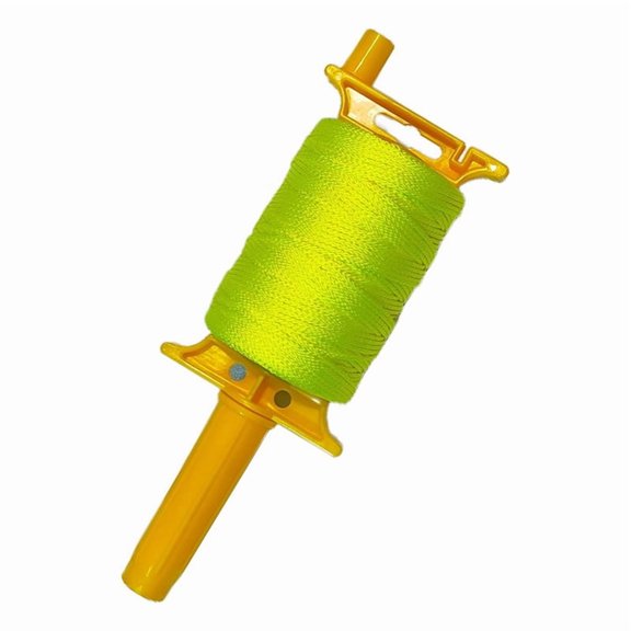 Outdoor Masonry and Gardening Nylon Line Reel with Handle, 600 ft, 18-Strand Braided Twine