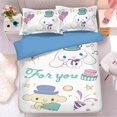 thumbnail image 2 of Sanrio Kawaii Anime Cinnamoroll Blanket 4-Piece Set Cute Cartoon Bed Sheet Quilt Set Bedding Lovely Toys for Girls Boys qym unisex, 2 of 2