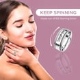 thumbnail image 4 of Mom Spinner Anxiety Rings for Men Women 925 Sterling Silver Boho Jewelry Wedding Band Stress Relief Birthday Christmas Gifts Size 10 Women, 4 of 10