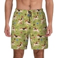 thumbnail image 2 of Picia Running Beagle pattern Mens Swim Trunks with Compression Liner Stretch Beach Shorts Quick Dry with Zipper Pockets No-Chafing Board Shorts-Medium, 2 of 9