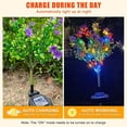 thumbnail image 3 of 2 Pack Solar Garden Stake Lights, Outdoor Solar Lights, LED Solar Powered Flower Lights, 3 of 7