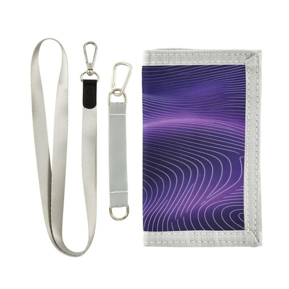 Cloth Purse Boys' Novelty Wallets Girls' Novelty Wallets Men's Wallets Women's Wallets Card Wallet Cash Wallet Student ID Bag Coin Wallet Pretty Purple Curve