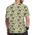 thumbnail image 2 of Wukai Bees and Flower Print Men's Short-Sleeved Mesh T-Shirt,Quick-Dry Short Sleeve Workout T-Shirt-Medium, 2 of 8