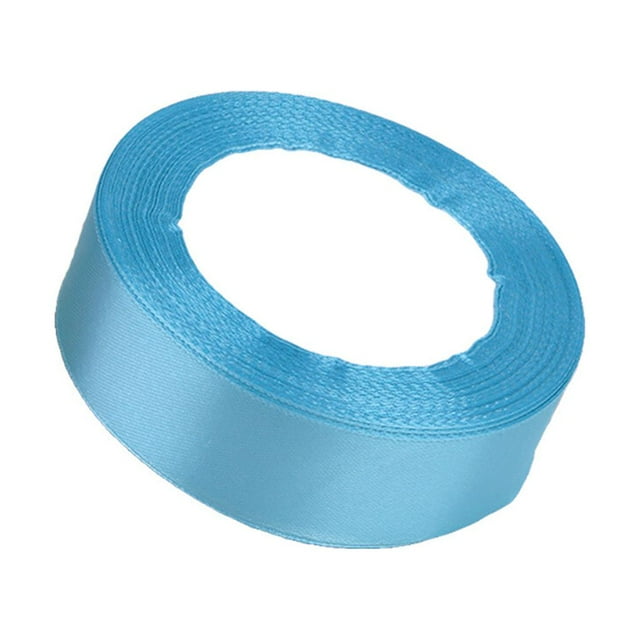 Gift Wrap Ribbon Wedding Clothes Making Supply Multi-color DIY Craft Accessories Festival Fabric Polyester Ribbons Box Ornaments Lake Blue 62