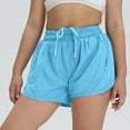 thumbnail image 2 of Siilsaa Summer Clothes Cotton Casual Shorts Girls Casual Shorts Pull-on Shorts Soft Girl Shorts for Summer Sky Blue,6-8 Years, 2 of 4