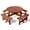 Brown, variant on Ktaxon 8 Seat Picnic Table with 4 Benches, 70.9in Dining Set for Patio, 2in Umbrella Hole, Brown
